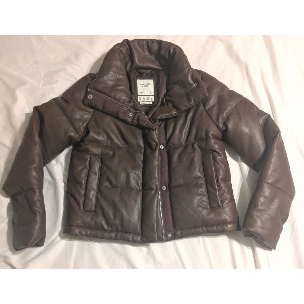 Abercrombie & Fitch Chocolate Brown Mini Puffer Jacket